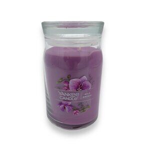 Yankee Candle Wild Orchid 20oz Jar 2-Wick Lilac Purple Floral Scented Aromathera